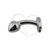 Plug anal metalico curvado Small